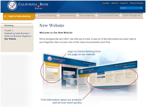 California Bank & Trust Expands Customer Experience with Launch of New Website and Real-Time Mobile Fraud Text Alerts