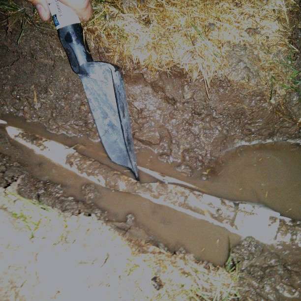 Draining sprinkler lines in the winter will prevent surprises in the
spring. Photo: author.