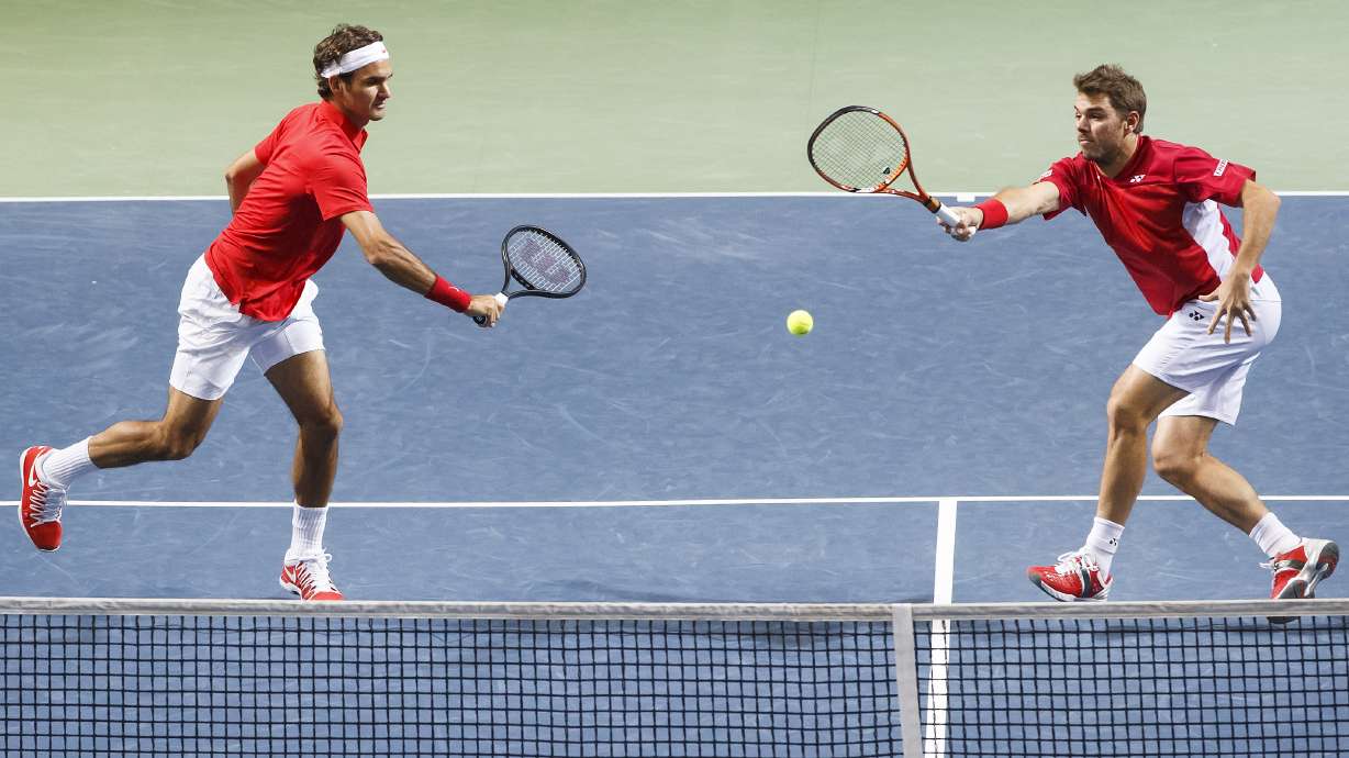 Kazakhstan leads Switzerland 2-1 in Davis Cup QF