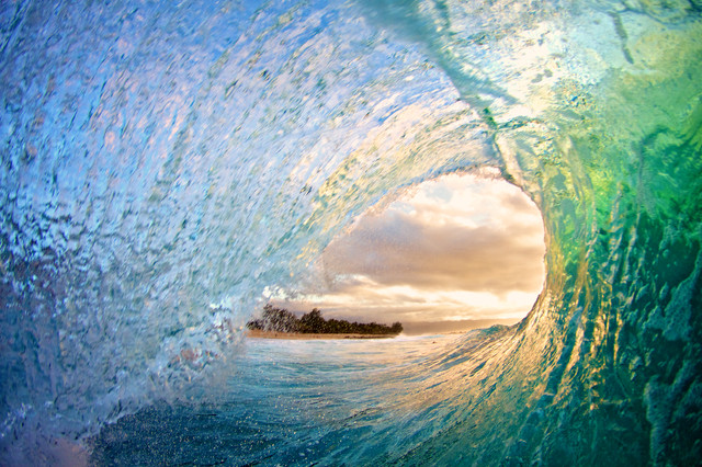 Kenji Croman's love of the ocean became the 
focus of his photography in 2008. Croman says 
he took this shot at Rocky Point on the North 
Shore of Oahu, Hawaii. "The sunset was 
absolutely amazing."