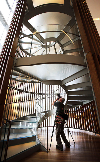 Members of the media tour the new Salt Lake City Federal Courthouse on Wednesday, April 9, 2014. (Photo: Ravell Call, Deseret News)