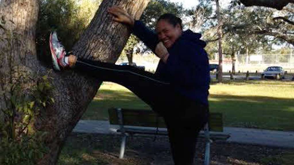 Figiel on the morning she ran her first non-
stop mile.