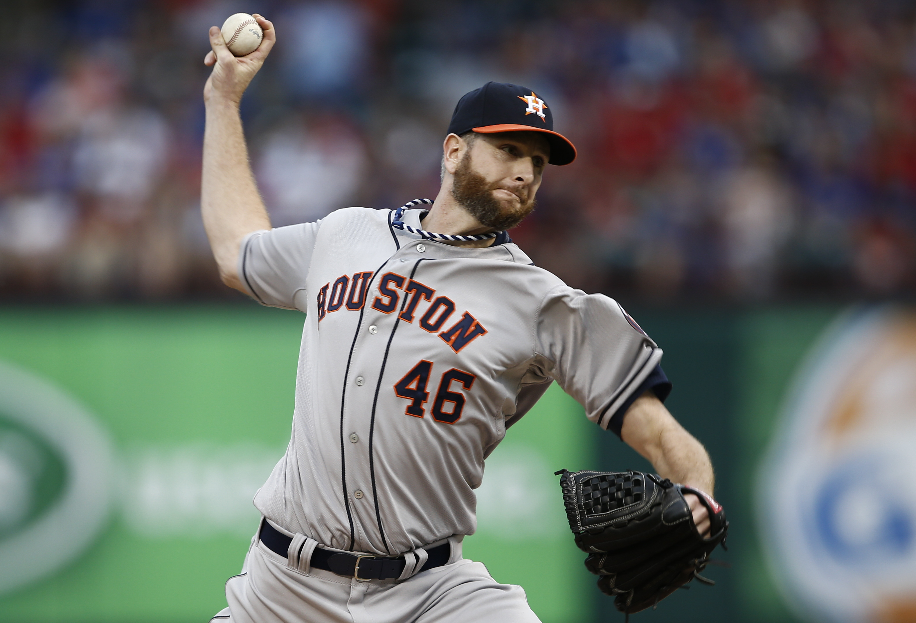Astros' Feldman pitches after death of his father