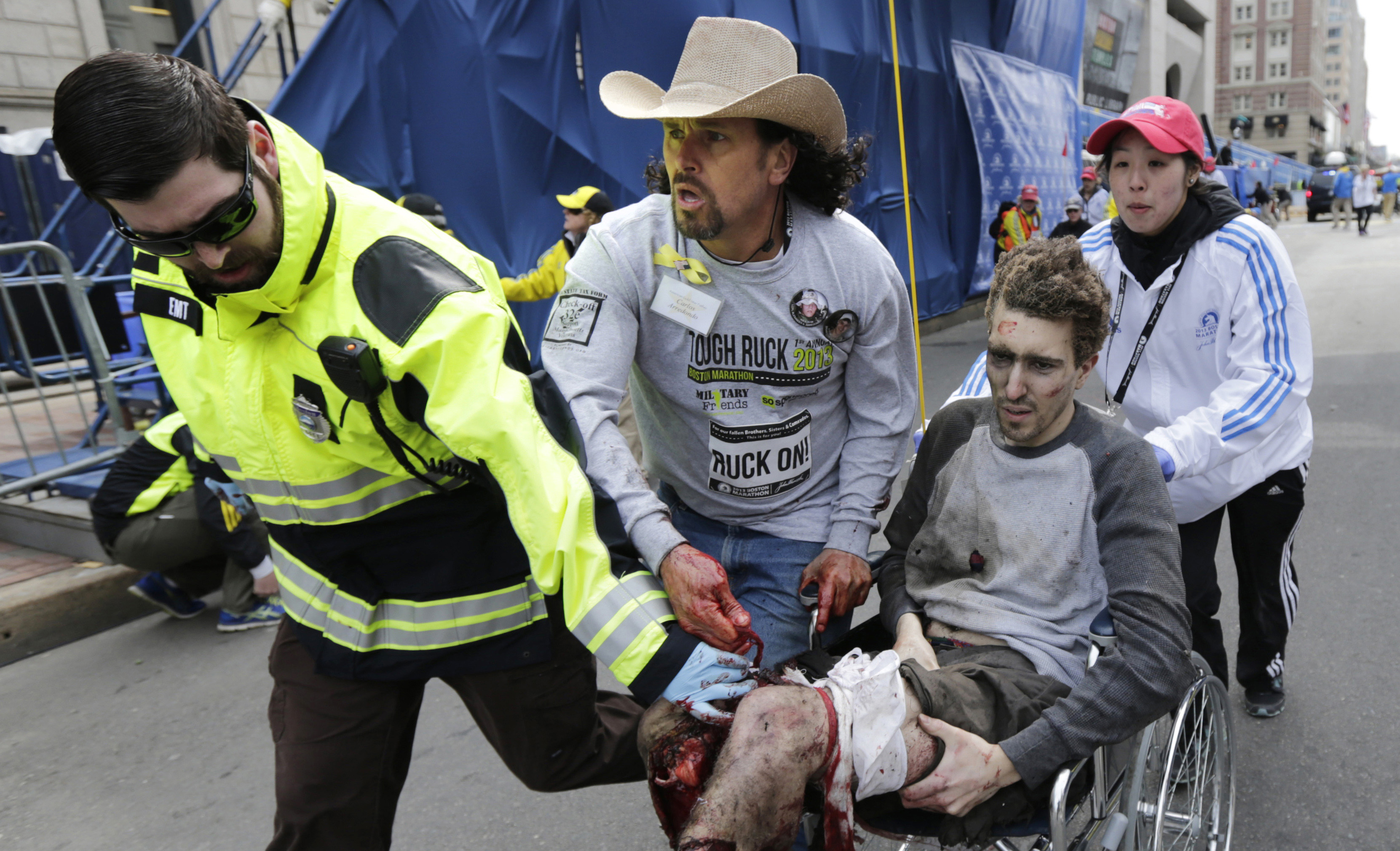 AP PHOTOS: 4 heroes of the Boston Marathon bombing