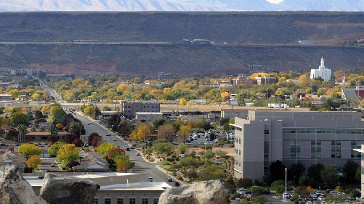 City of St. George. With dismal runoff predicted for Washington County, water managers say this is a perfect example of why the Lake Powell pipeline is necessary. (Photo: Matt Gade, Deseret News)