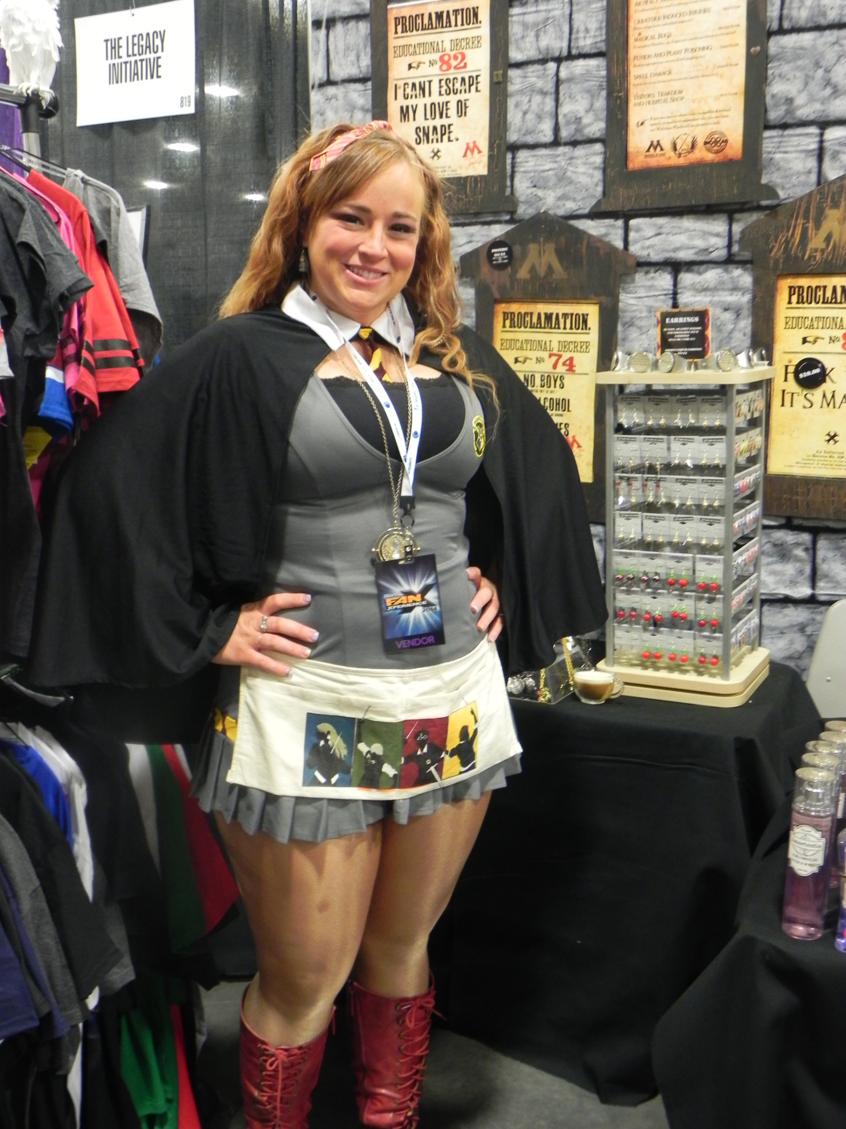 Mickell Price sells Harry Potter-themed wares at FanXperience.
