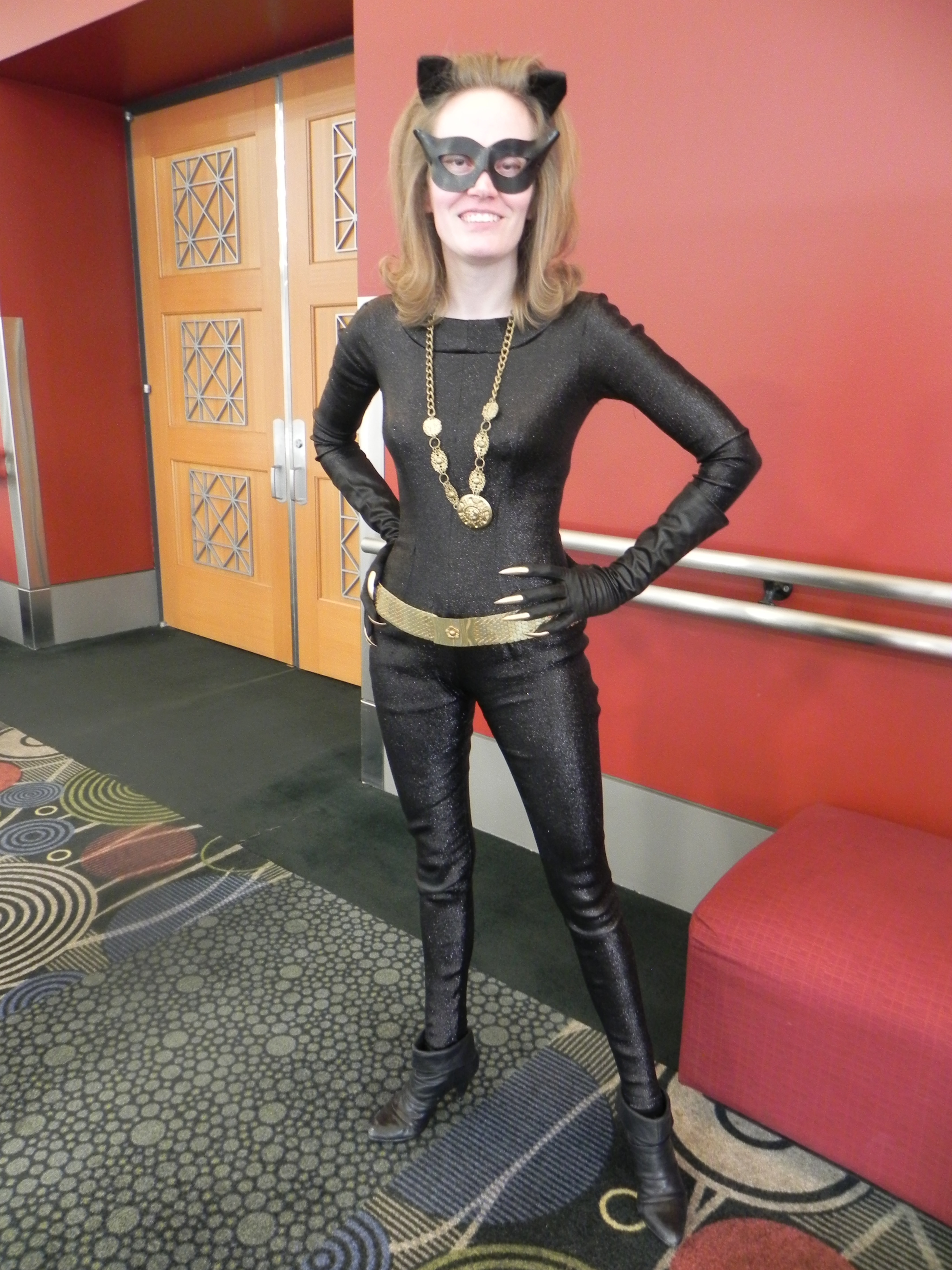 Heidi Mason got the most accurate pieces and fabric for her Catwoman 
costume.