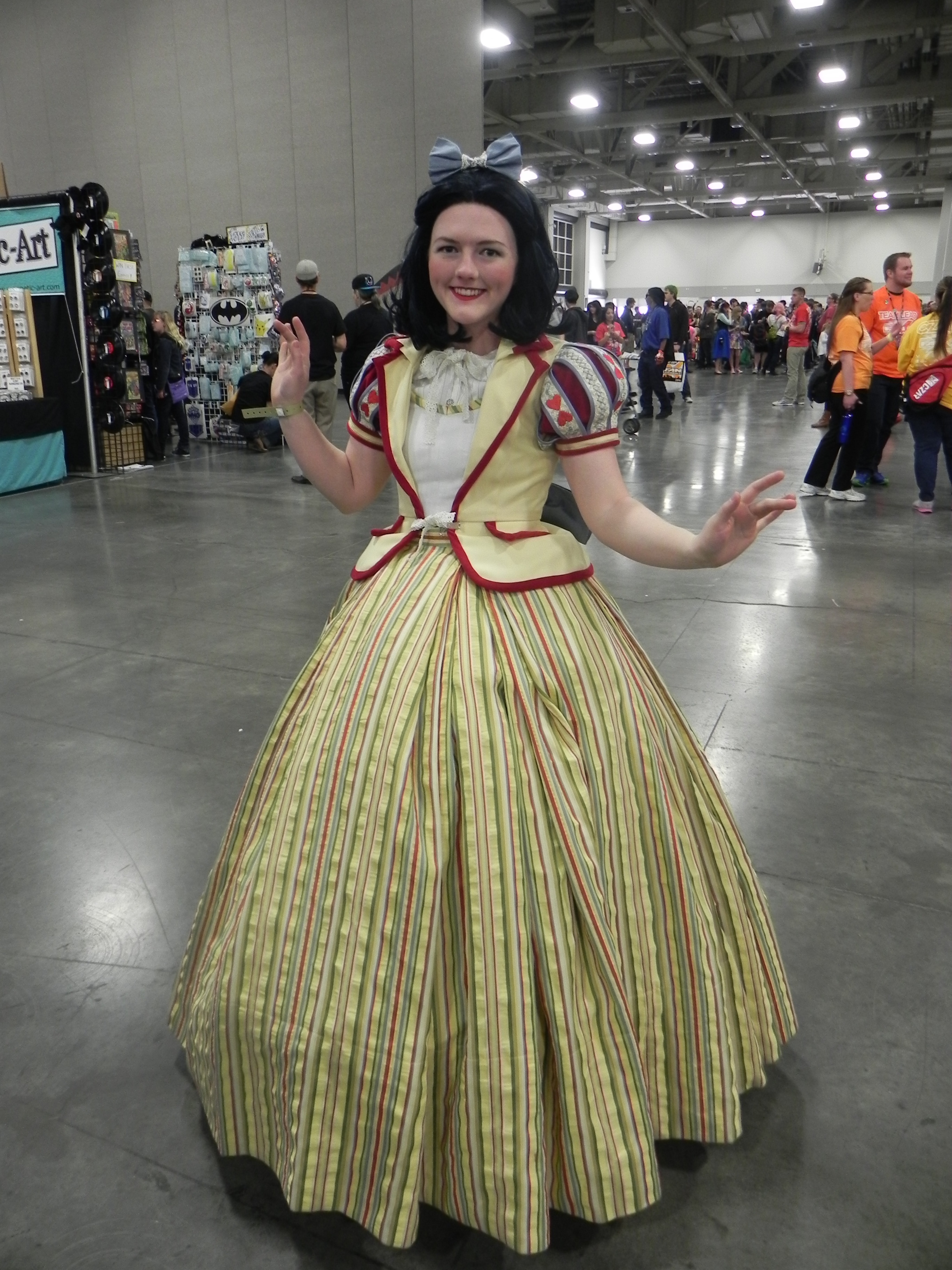 Kim Romero spent over 100 hours hand-embroidering her costume's 
details.