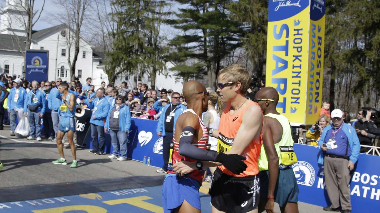 American Meb Keflezighi wins Boston Marathon