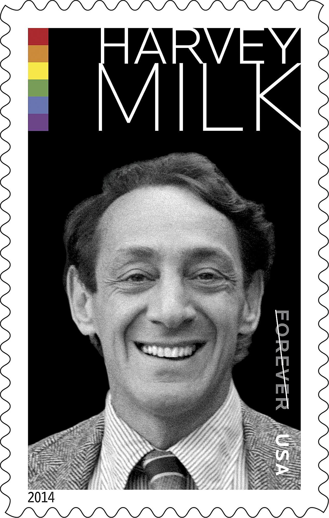 Postal Service unveils image for Harvey Milk stamp