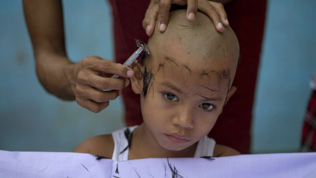 AP PHOTOS: Entering the monkhood a rite of passage