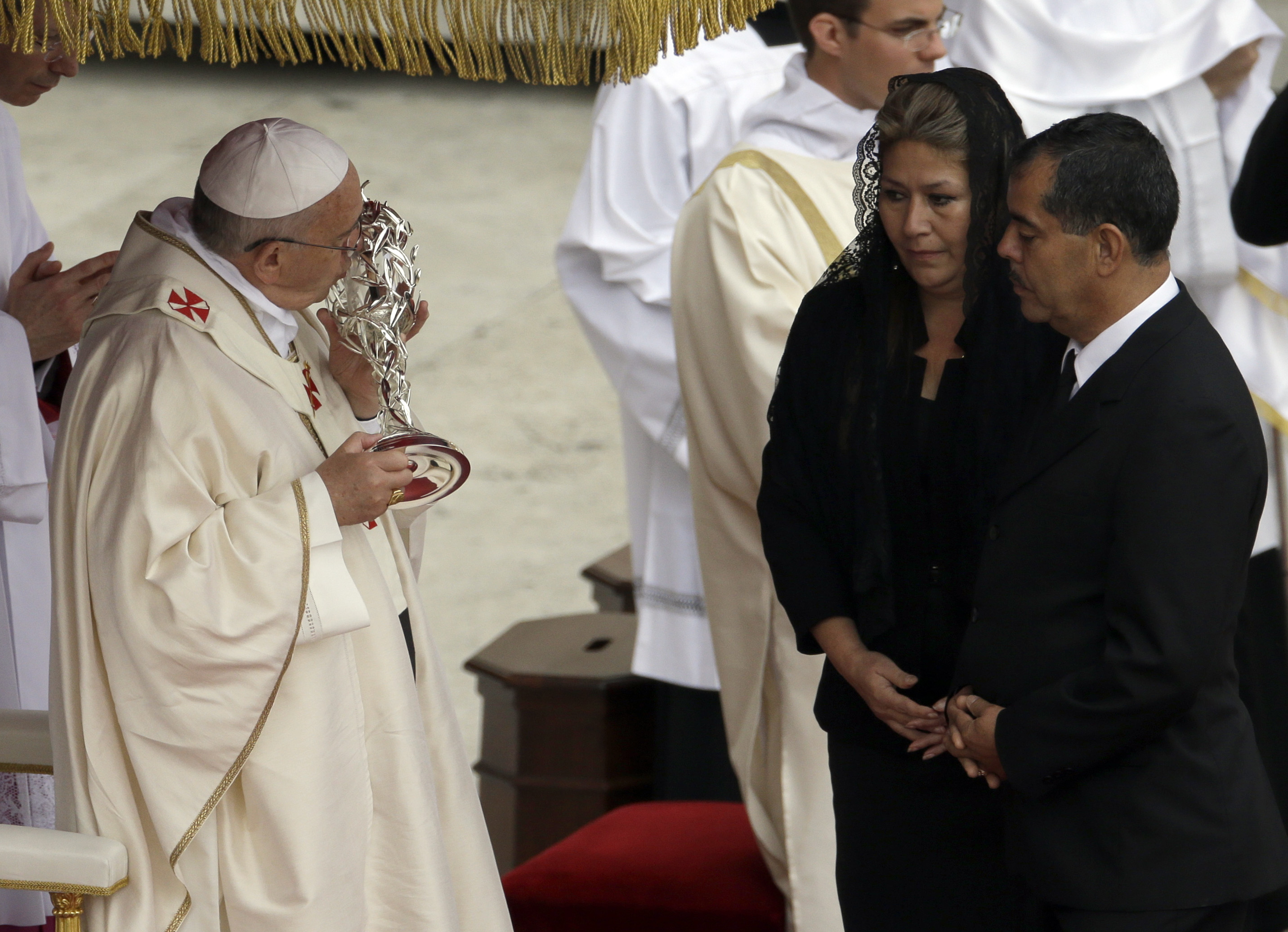 Latin Americans celebrate popes' canonization