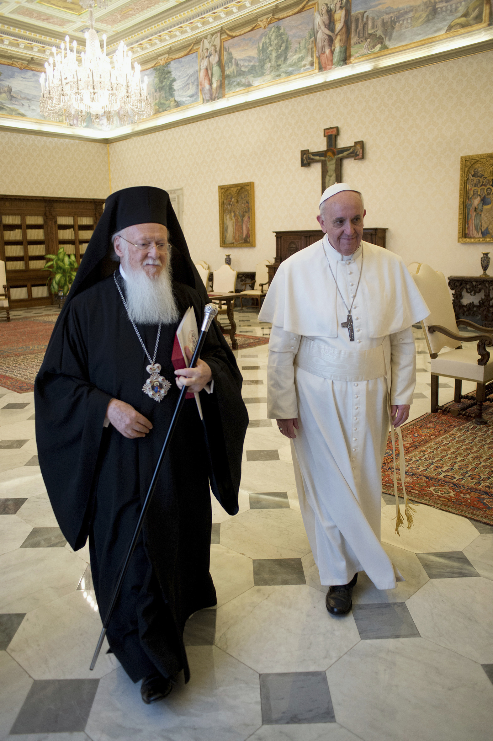 Orthodox patriarch eyes unity in visit with pope