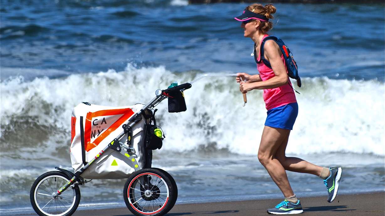 Woman seeking world record runs through Utah