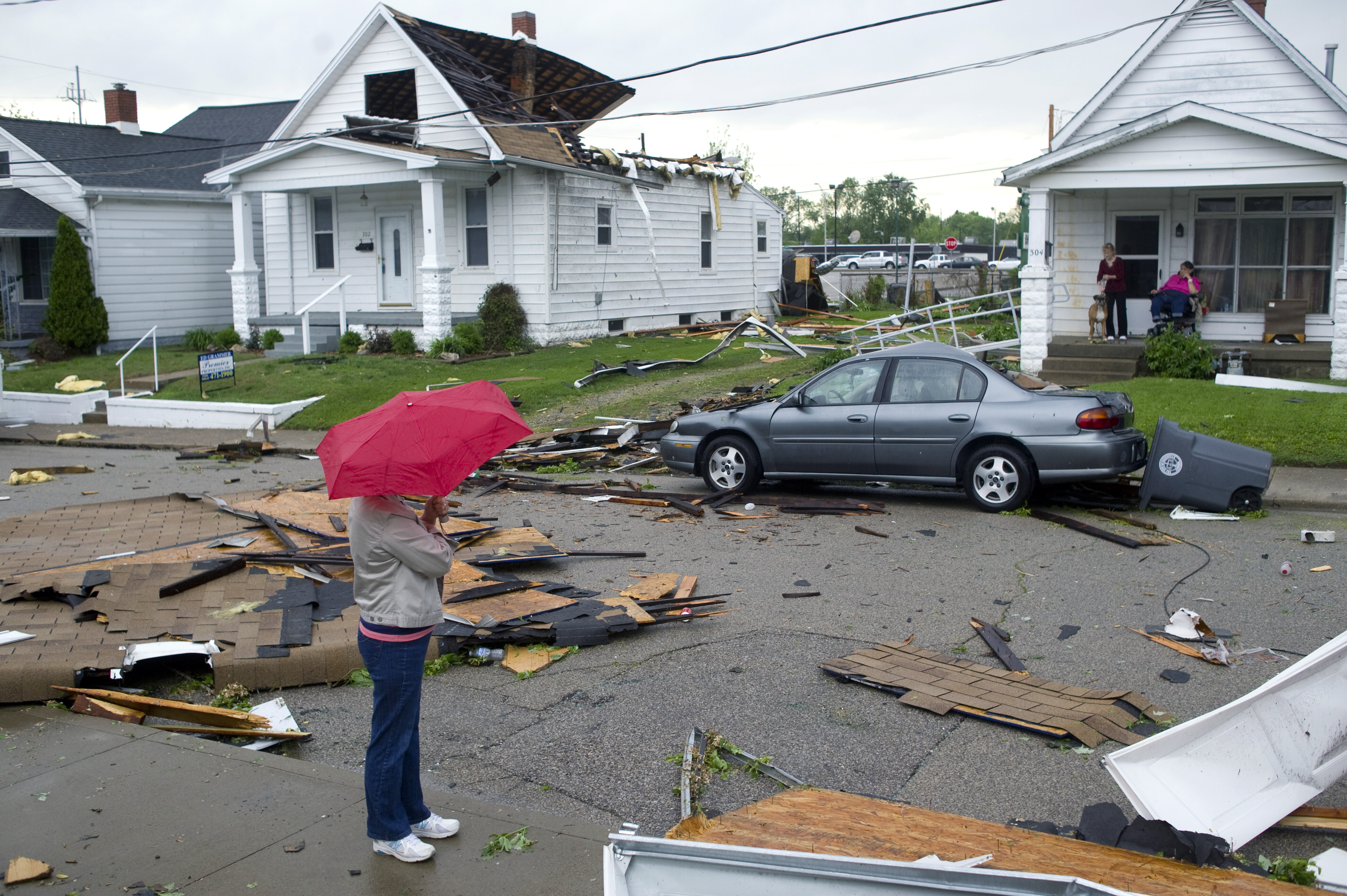 Indiana storm damages high school, destroys homes