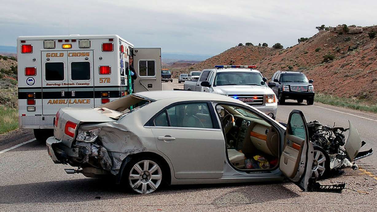 Tanker truck hits car attempting U-turn