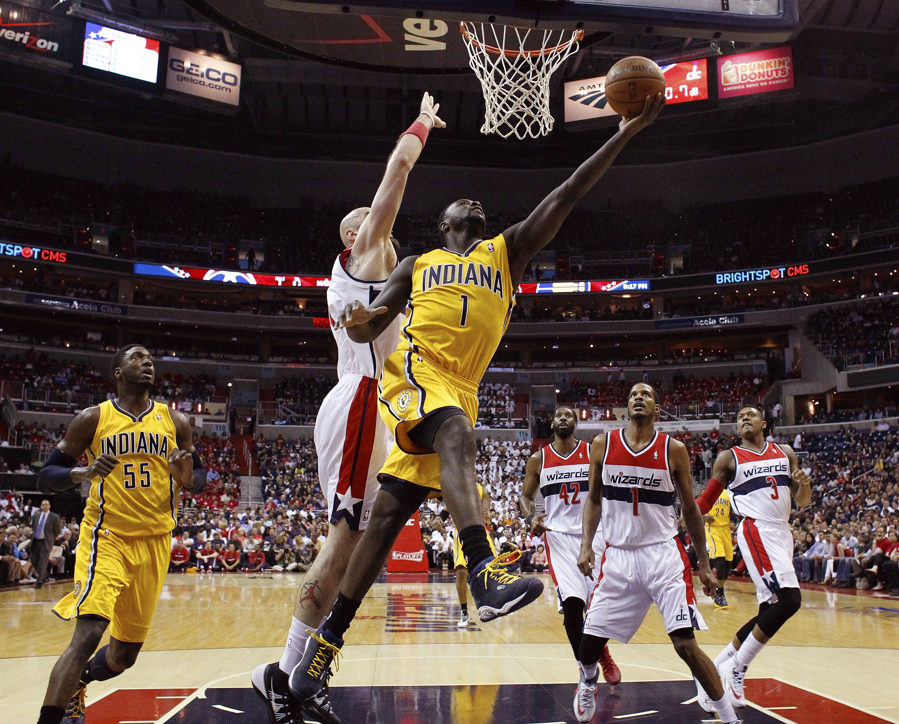 Pacers clinch series with 93-80 win over Wizards
