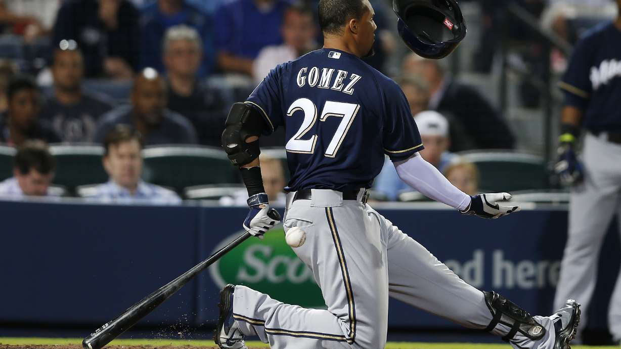 Overbay pitches in Brewers' 9-3 loss to Braves