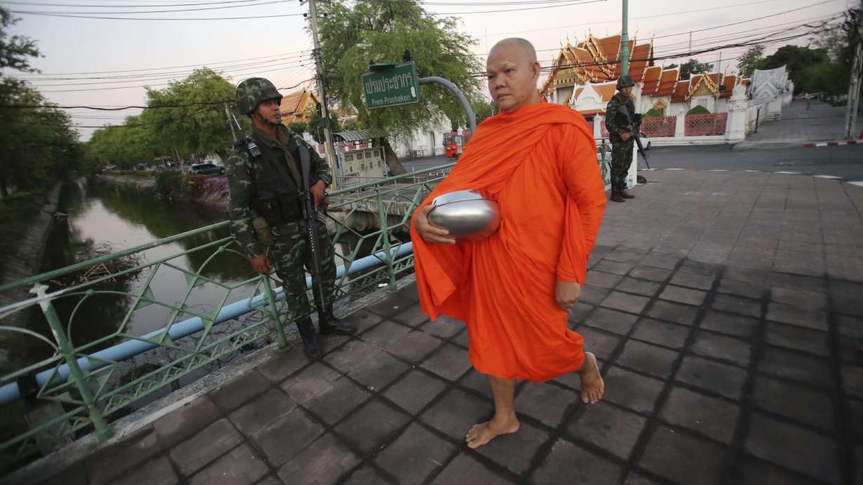 Thai army: Ex-PM, protest leaders held 'to think'