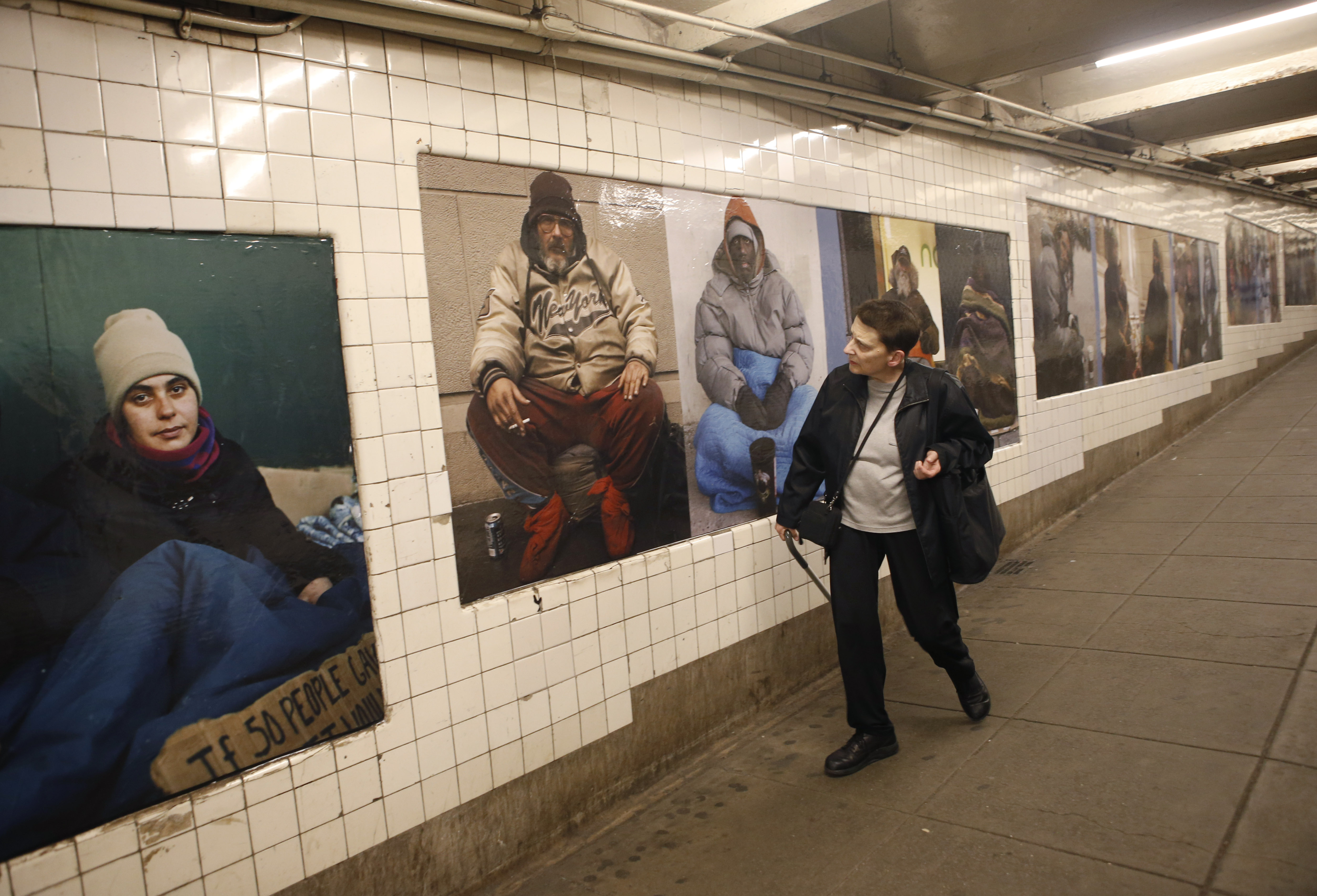 Serrano's homeless photos pop up in NYC