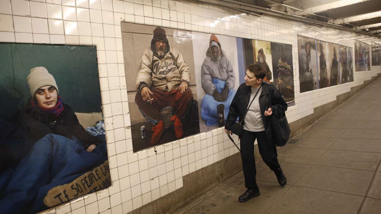 Serrano's homeless photos pop up in NYC
