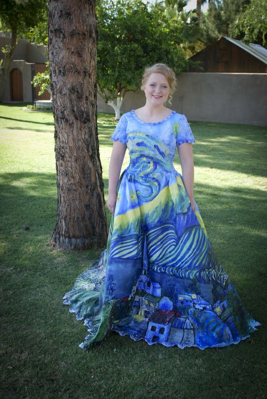 hand painted prom dresses I MADE & PAINTED MY SENIOR PROM DRESS