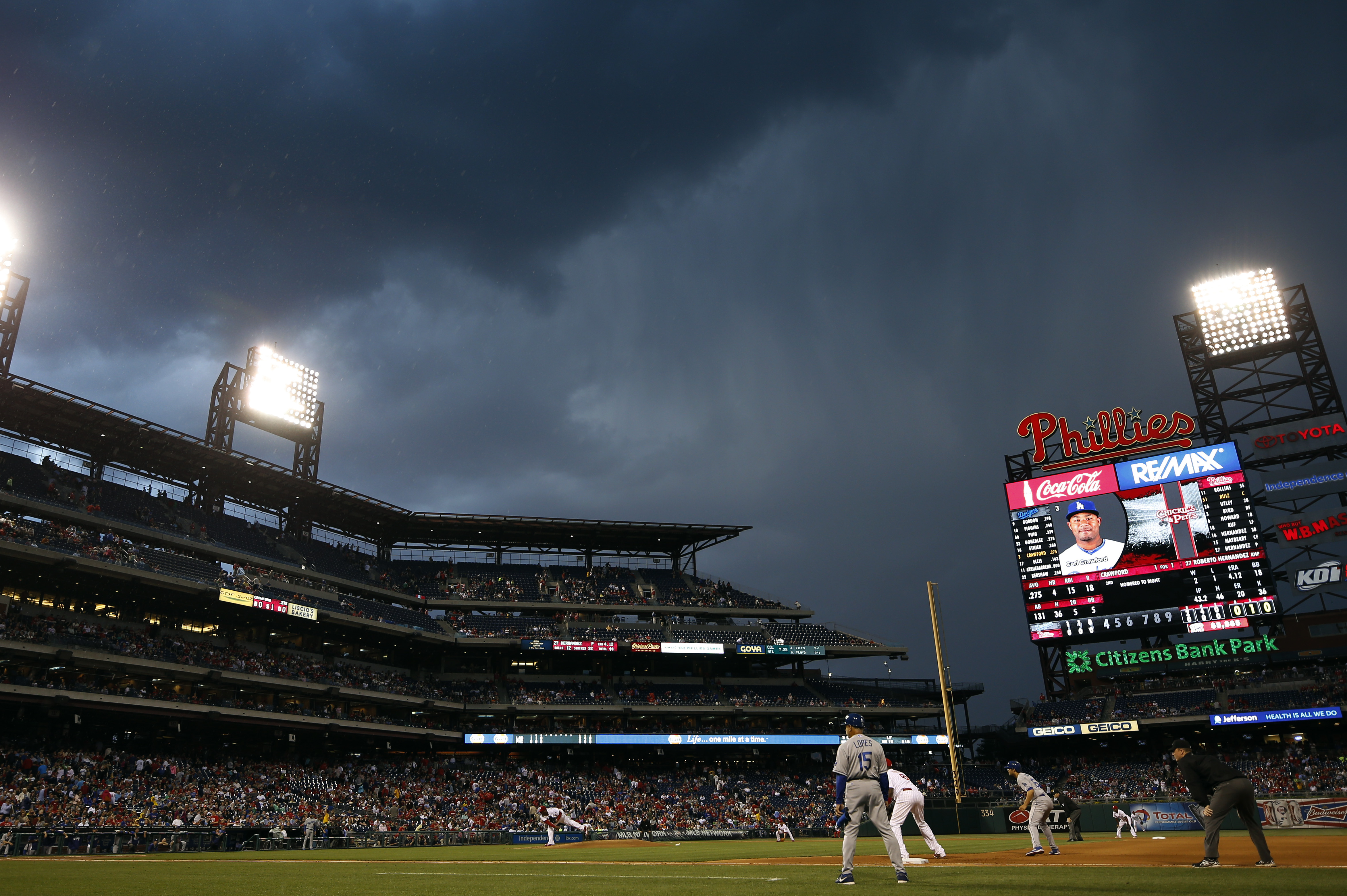 Back home, Phillies blanked again; lose 2-0 to LA