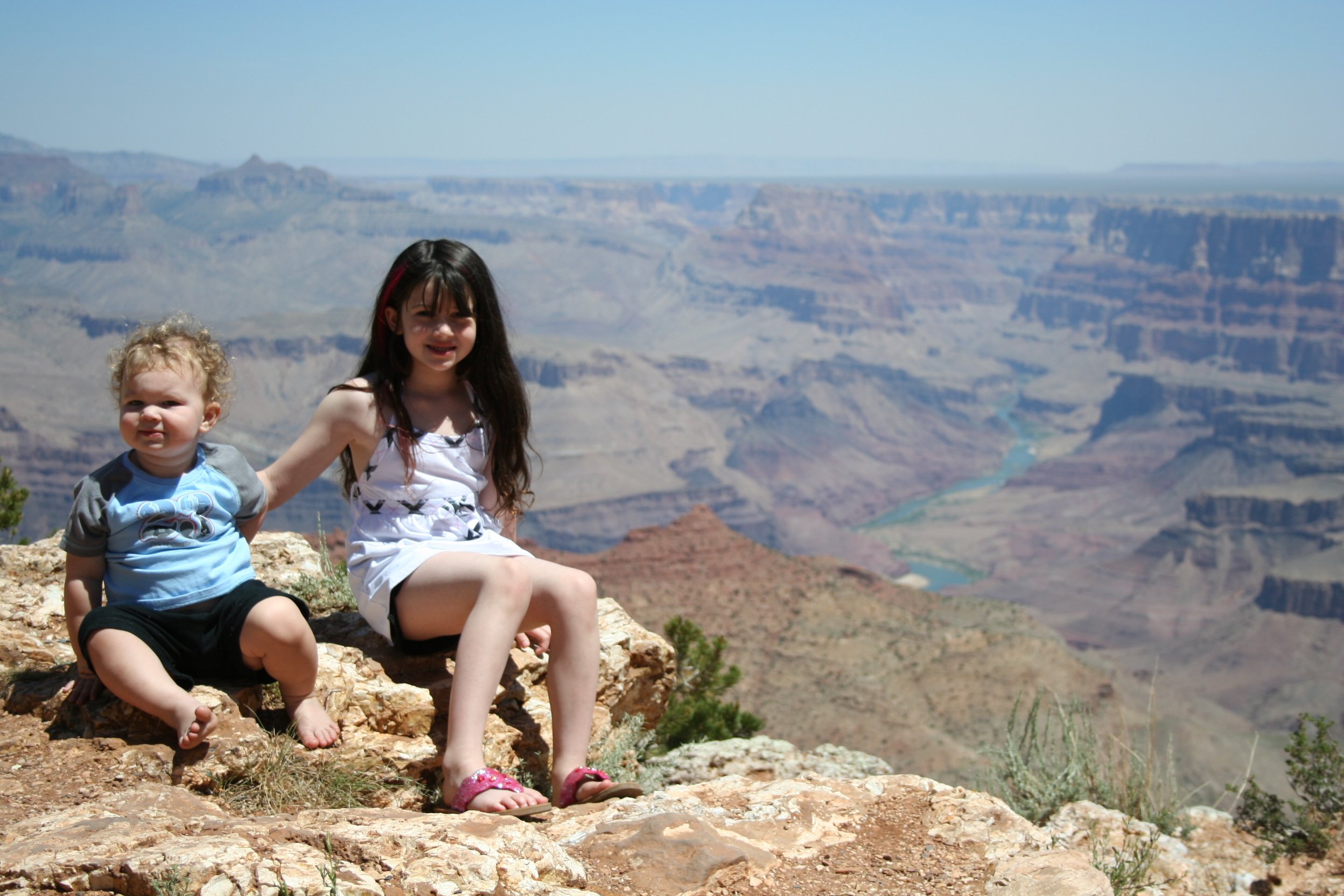 When planning their annual vacations, Wendy Holmes and her 
husband, Chris, let their kids -- Cate, who is 7 in this photo, and Tom, 
1 -- choose a destination, and then they plan their route around that. 
It gets her kids interested in traveling and seeing more, Holmes says.