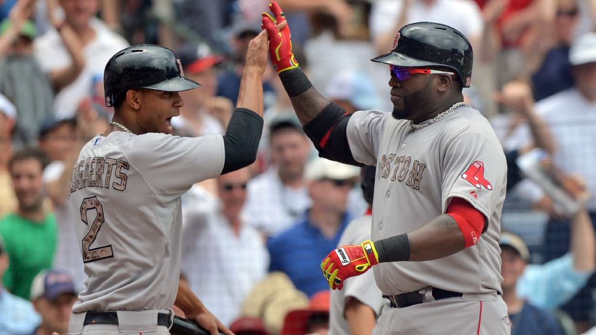 Ortiz, Red Sox end 10-game skid, rally past Braves
