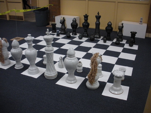 Woods Cross students create giant ceramic chess set