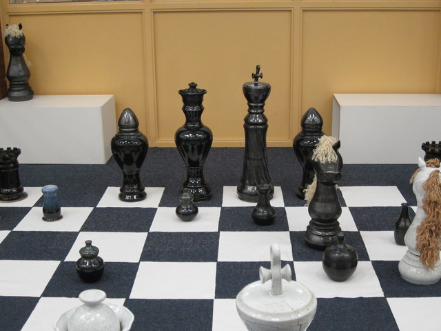 Woods Cross students create giant ceramic chess set