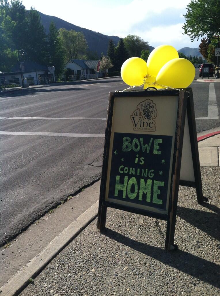 A sign in Hailey, Idaho announces U.S. Army Sgt. Bowe Bergdahl is 
coming home.