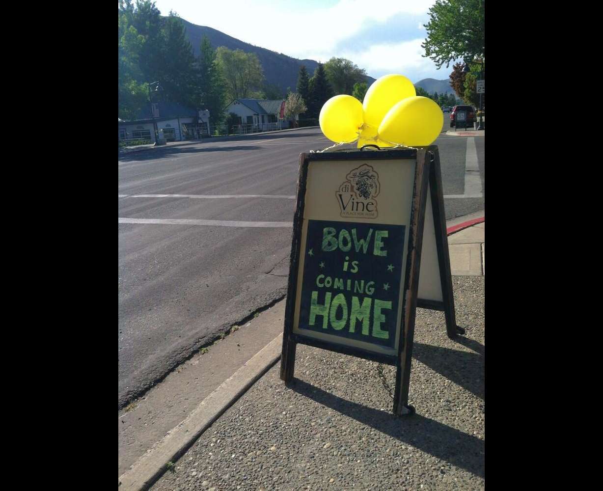 A sign in Hailey, Idaho announces U.S. Army Sgt. Bowe Bergdahl is
coming home.