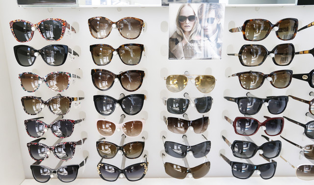 Sunglasses are on sale at the Sunglass Hut in Salt Lake City Friday, May 
30, 2014. The Vision Council released a report on UV exposure in Utah 
and how few Utahns actually wear sunglasses.