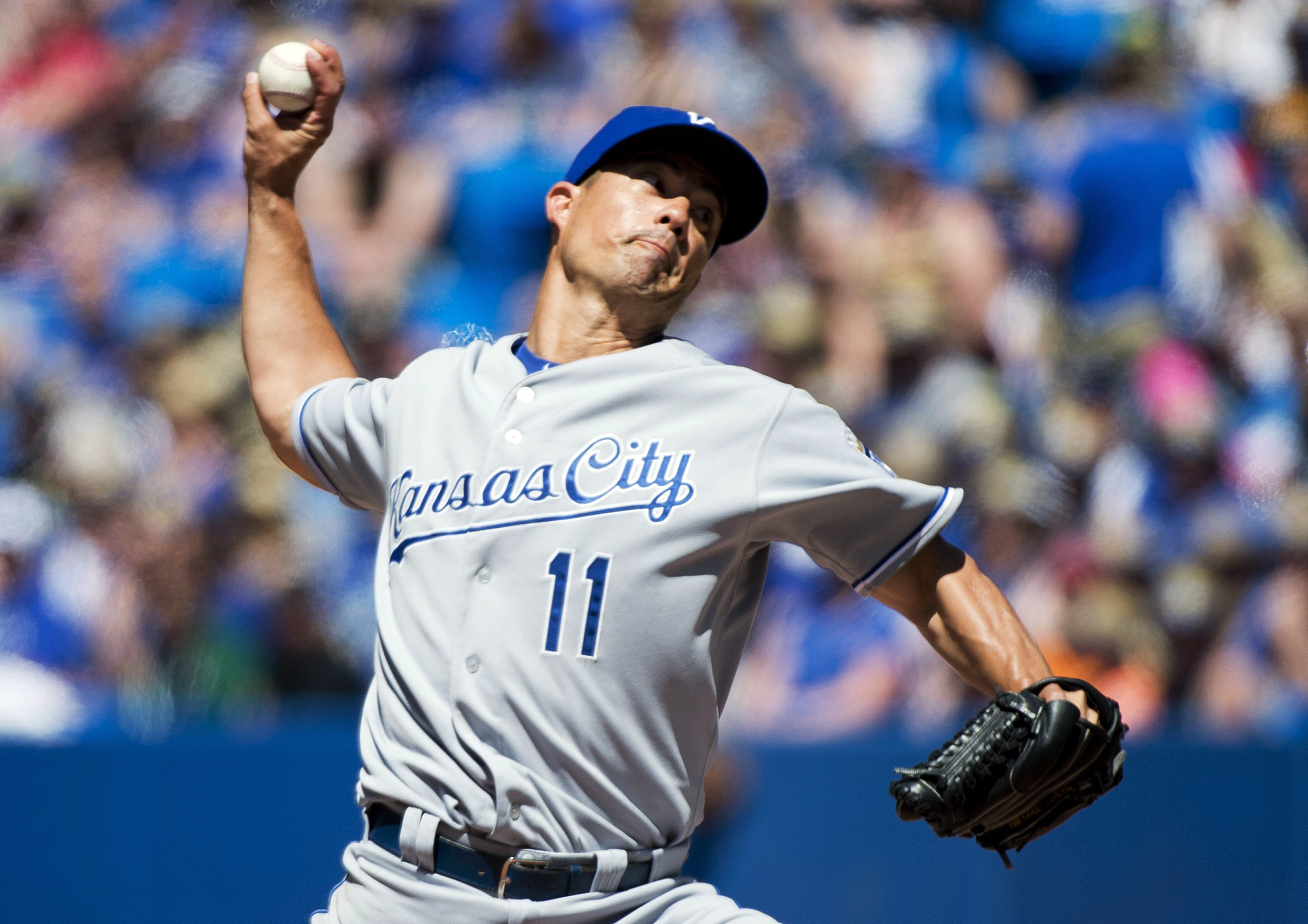 Guthrie loses again as Blue Jays beat Royals 4-0