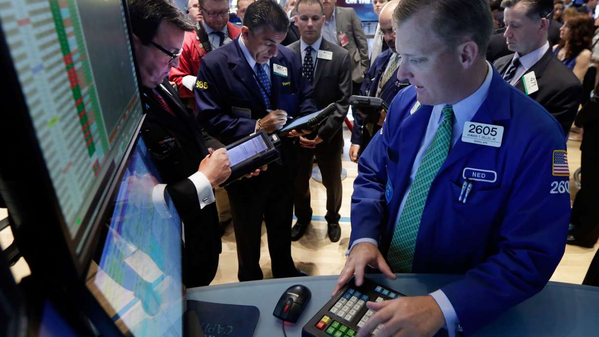 US stocks are mixed in midday trading