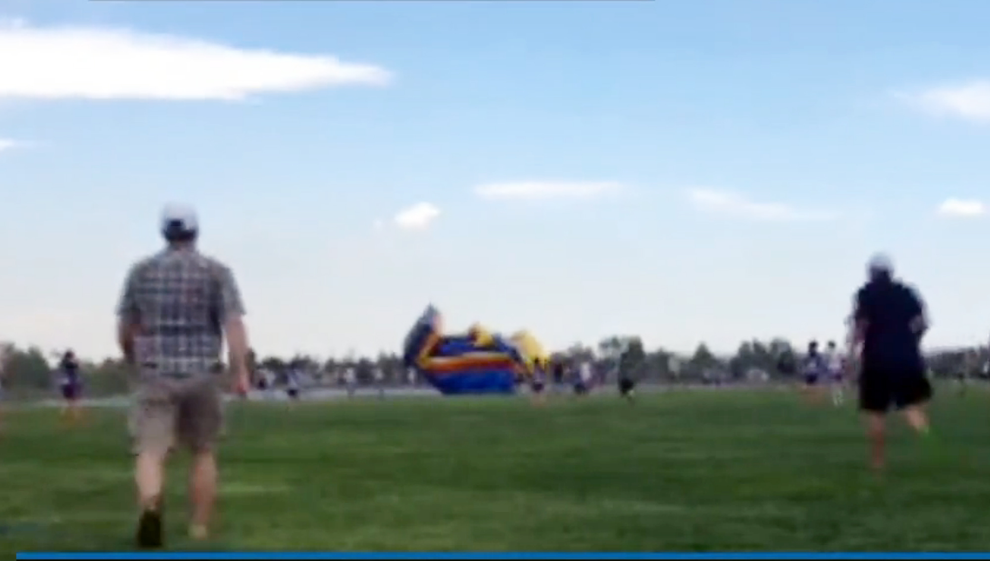 Wind carries bounce house 200 feet; 2 kids hurt