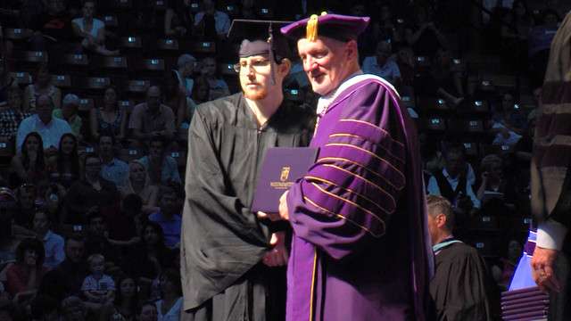 Former student with cancer walks with Westminster grads