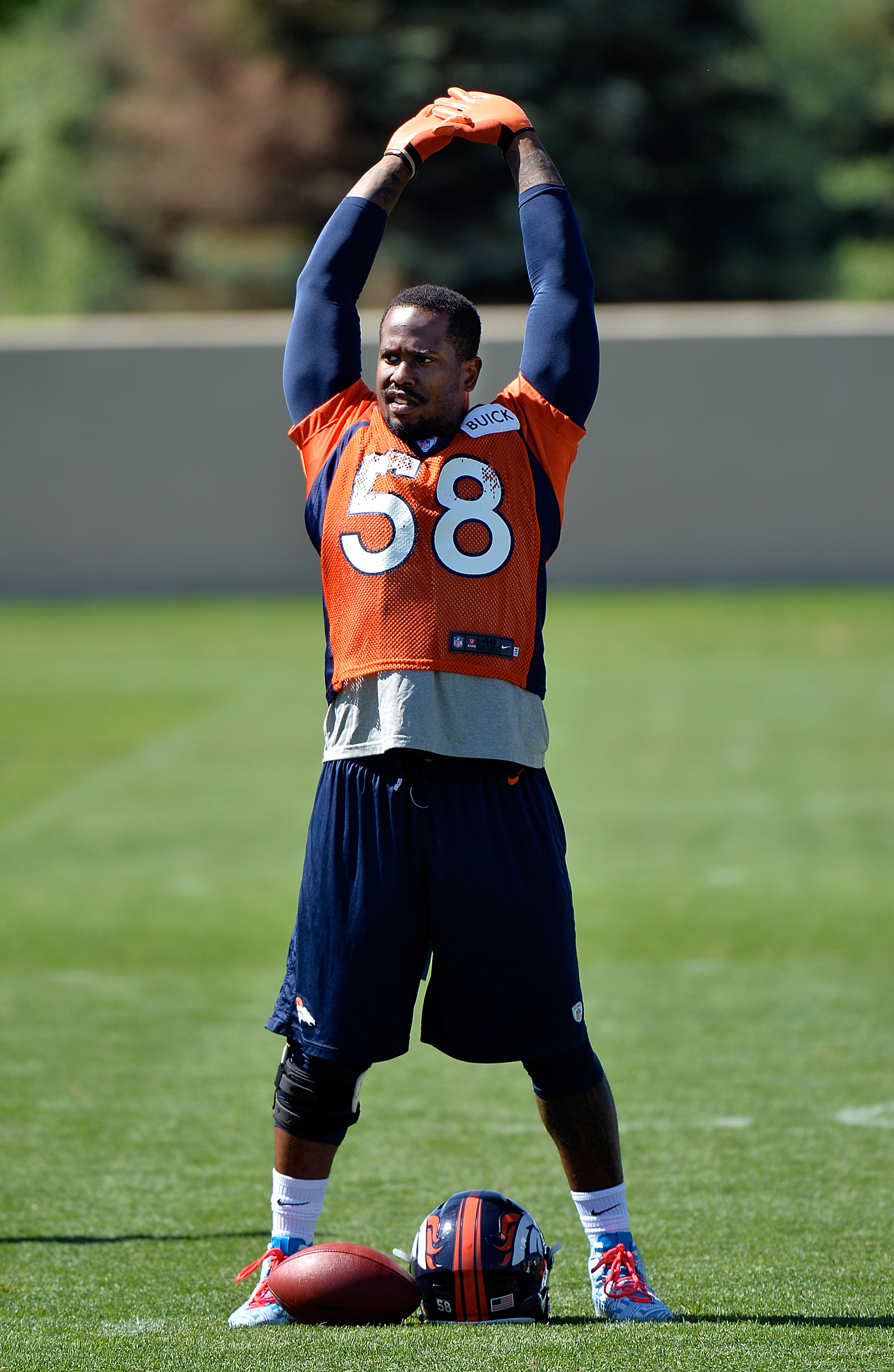 Von Miller's weight is down, spirits are up