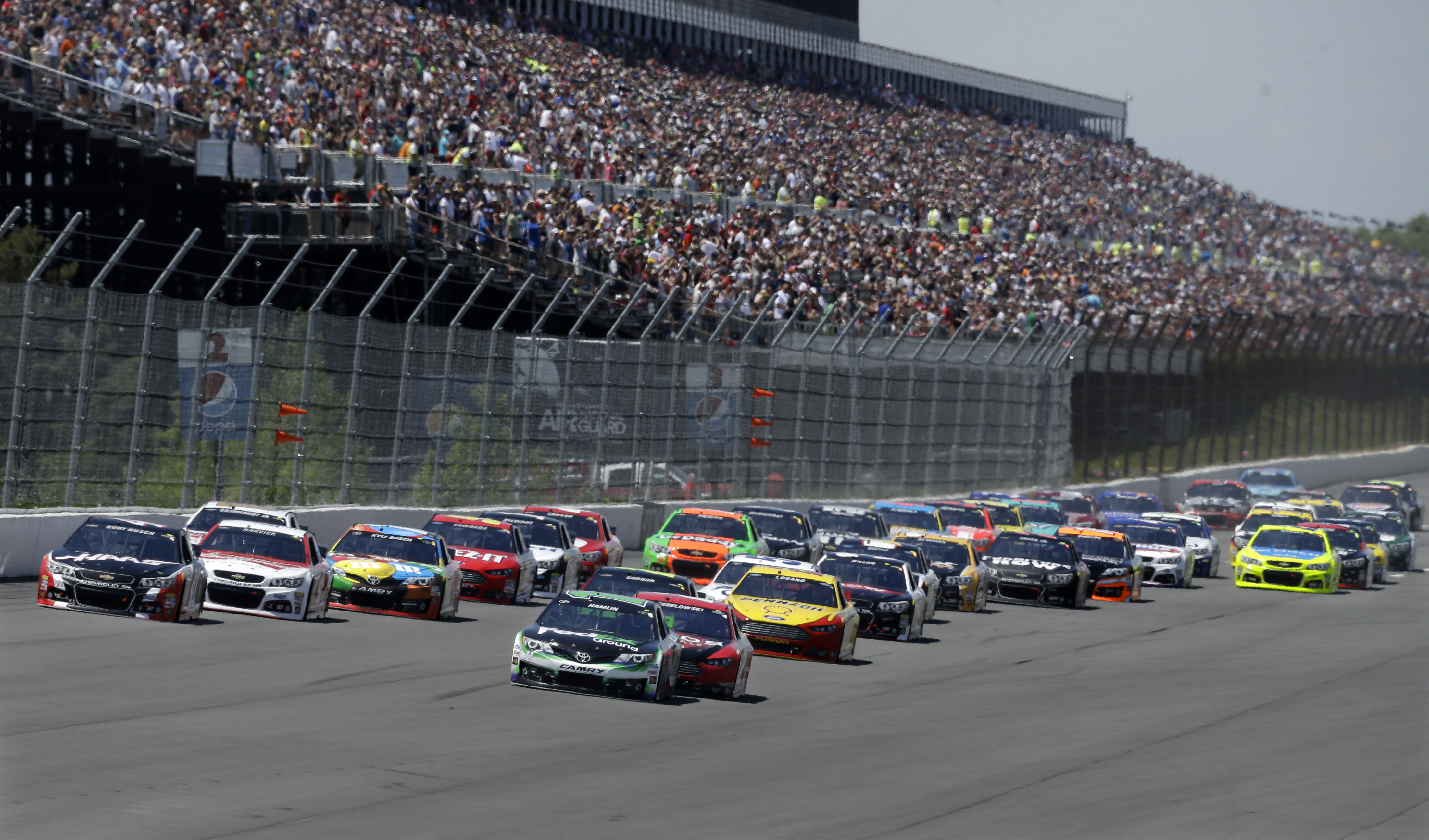 Earnhardt pulls away late for 2nd win of season