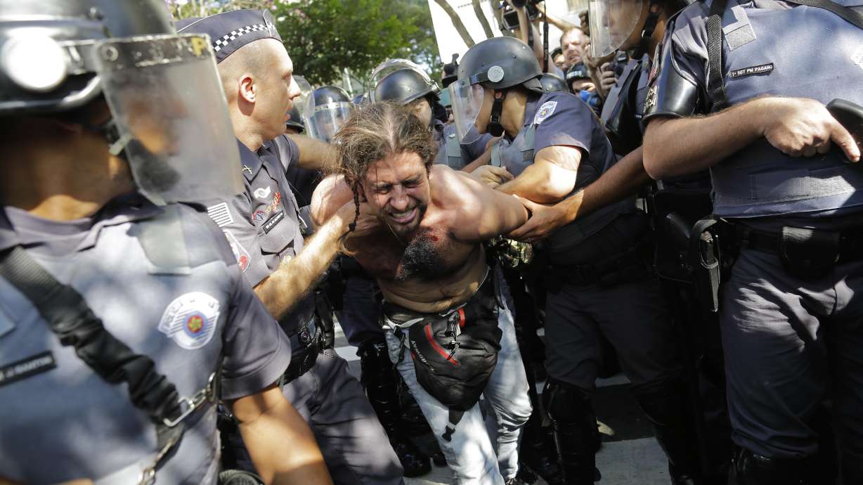 Police and World Cup protesters clash in Brazil