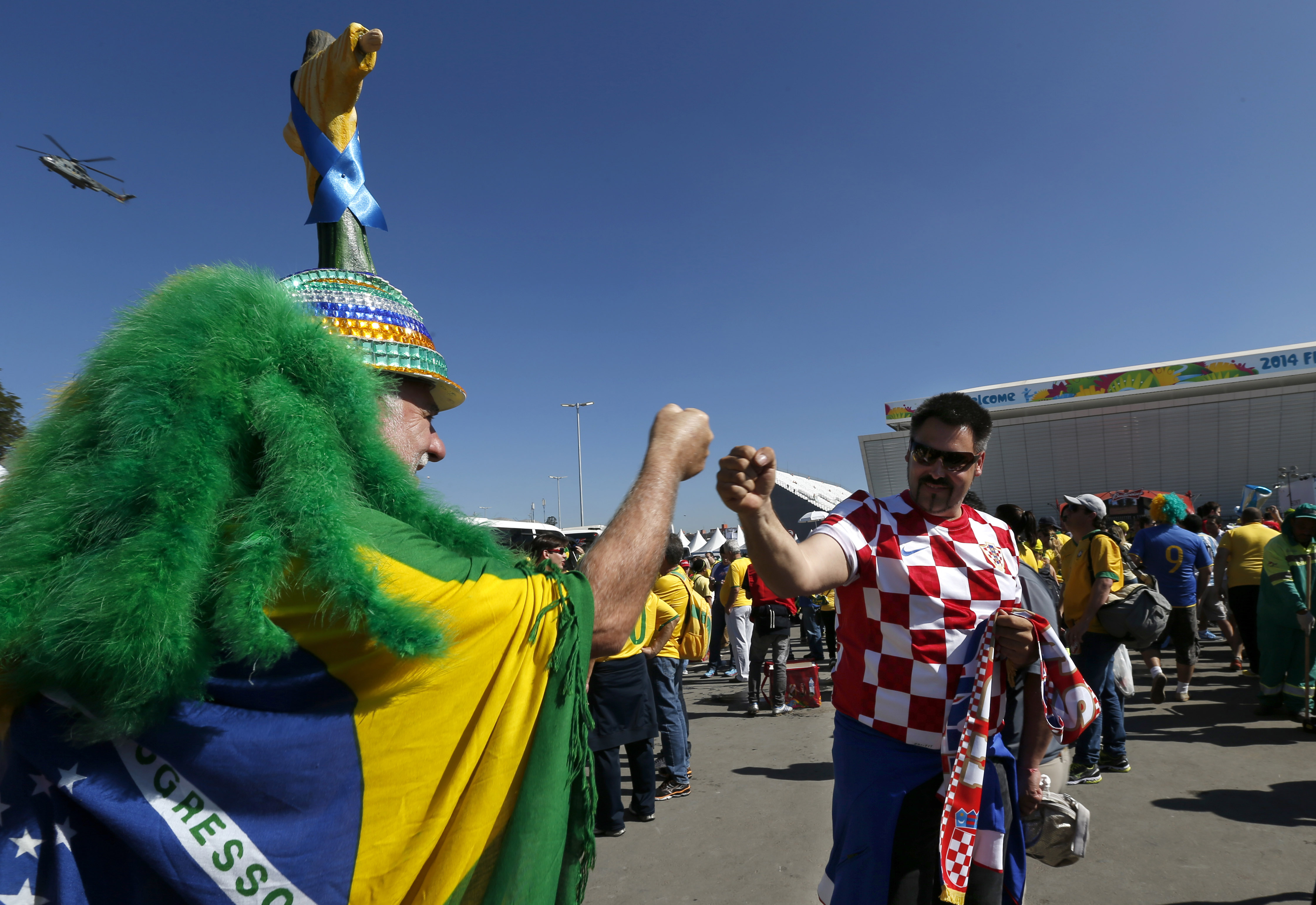 Croatian fans count on spirit as small in numbers