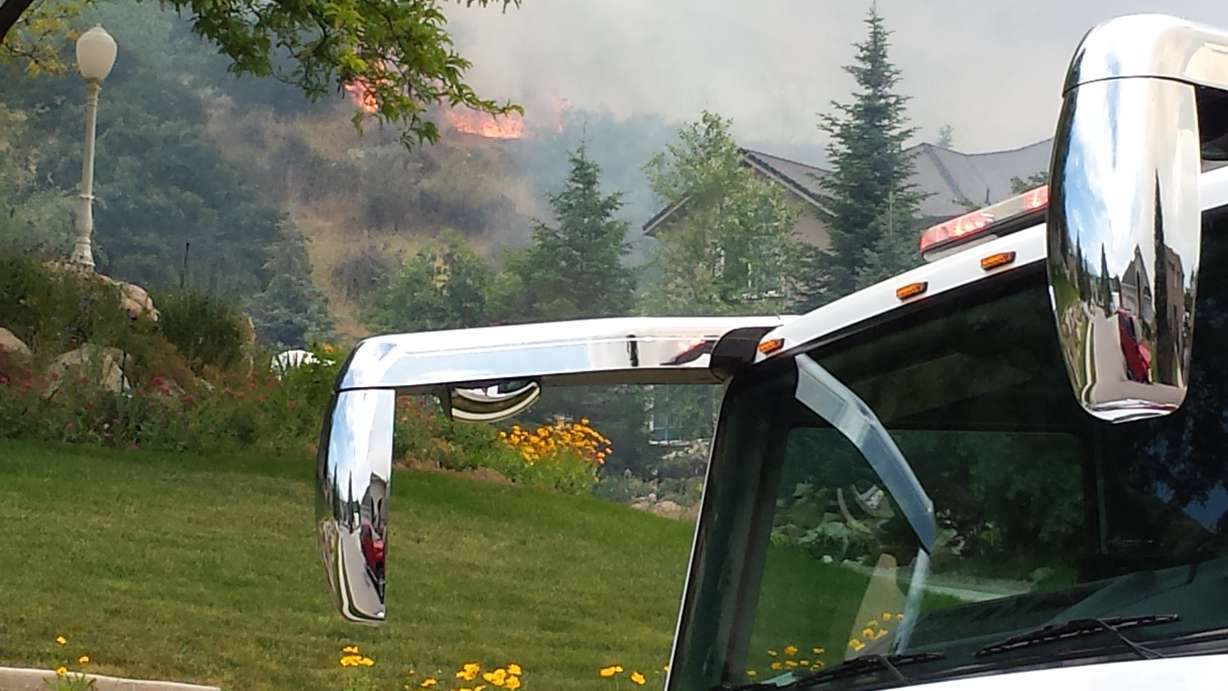 Crews respond to a fire in Draper.