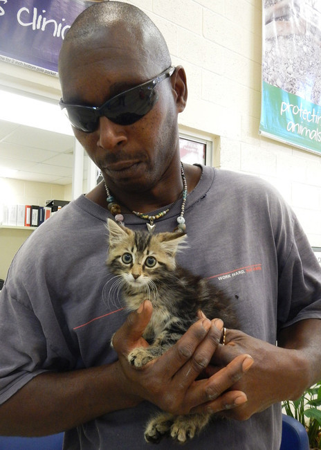 "We really never expected all of this, to be
honest, but God does blessings every day.
That's the reason that little kitten just
showed up here — because God knew we would do
whatever we needed to do to make sure that
kitten was safe." -Cindy Frazier, Errand's wife