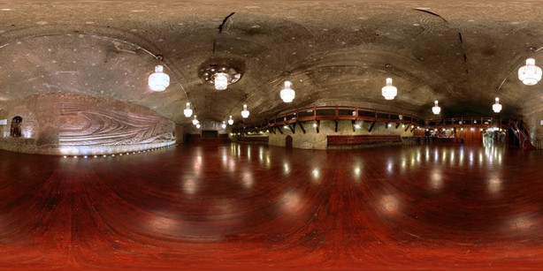 The Wieliczka salt mine, in southern Poland,
was worked on from the 13th century right up
until 2007. Now a two-mile-long section of
Wieliczka — accounting for only 2 percent
of the entire length of the mine's passages
— is open to the public.