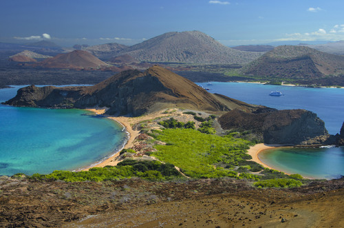 You'll have to share this shoreline in the
Galapagos Islands with nonhumans. Manta rays in
the water, sea lions on the sand, albatross and
blue-footed boobies all make the 10-12 hour
boat trip here worthwhile.