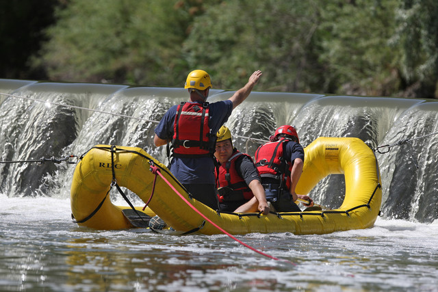 Swiftwater rescue exercise draws trio of SL fire departments
