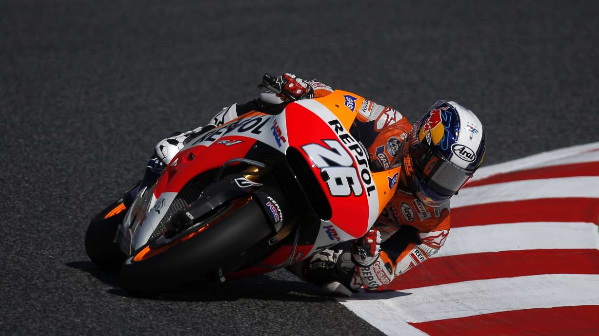 Pedrosa gets pole, Marquez crashes at Catalonia GP