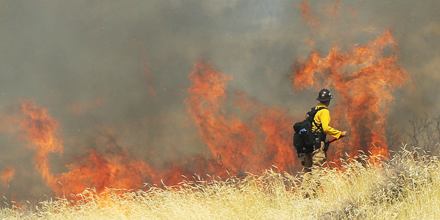 Fire, winter storm warnings hit Utah at same time