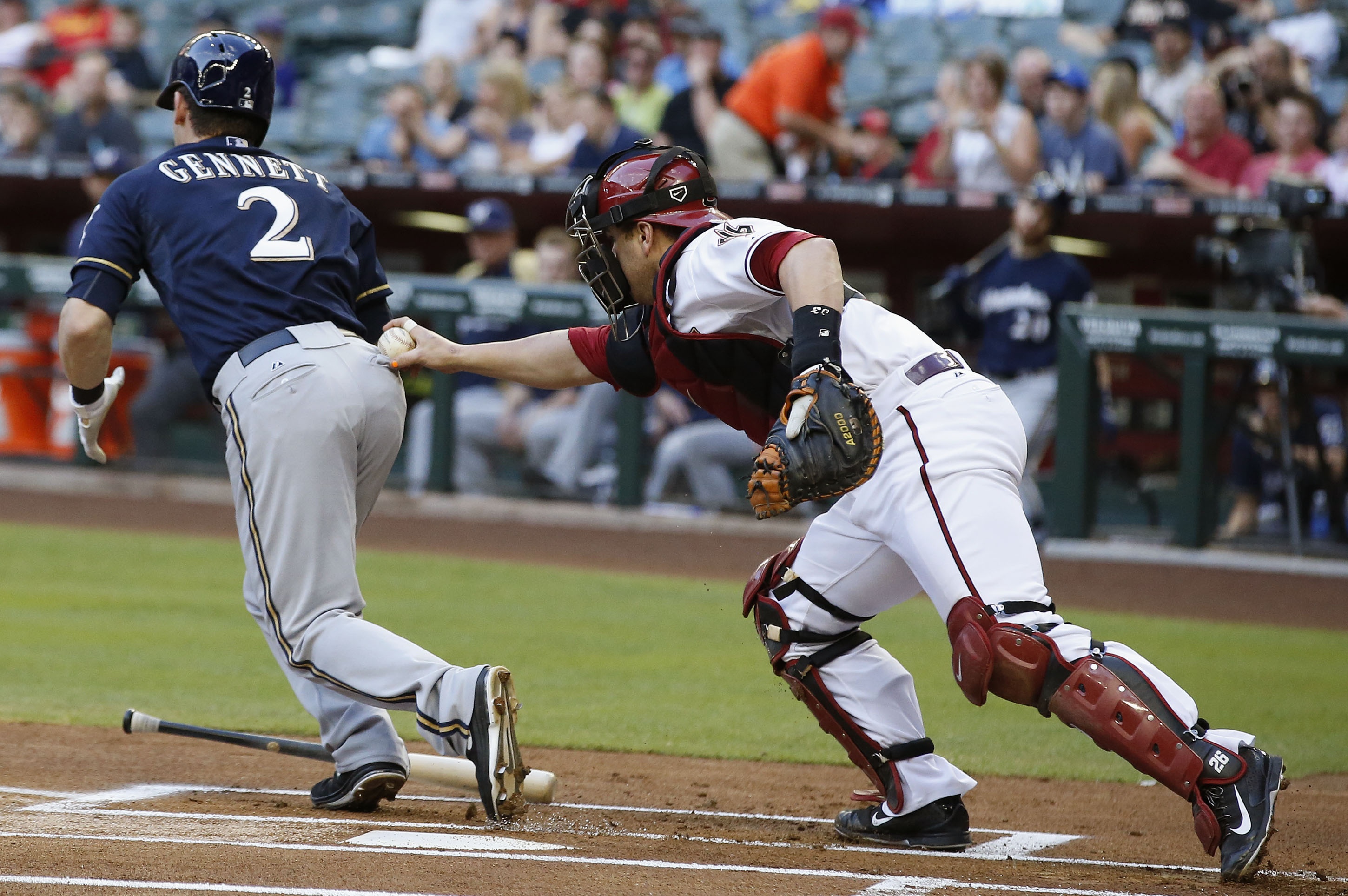 D-backs lose 9-3 to Brewers